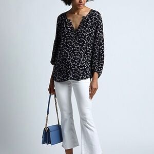 Velvet Graham & Spencer Navy Floral Blouse